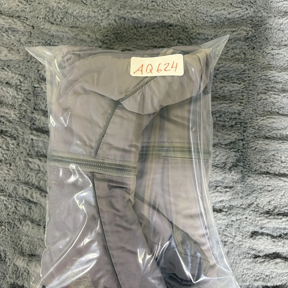 The North Face Hydrenalite Windbreaker Jacket Mens Medium Grey Hooded AXG8 S06